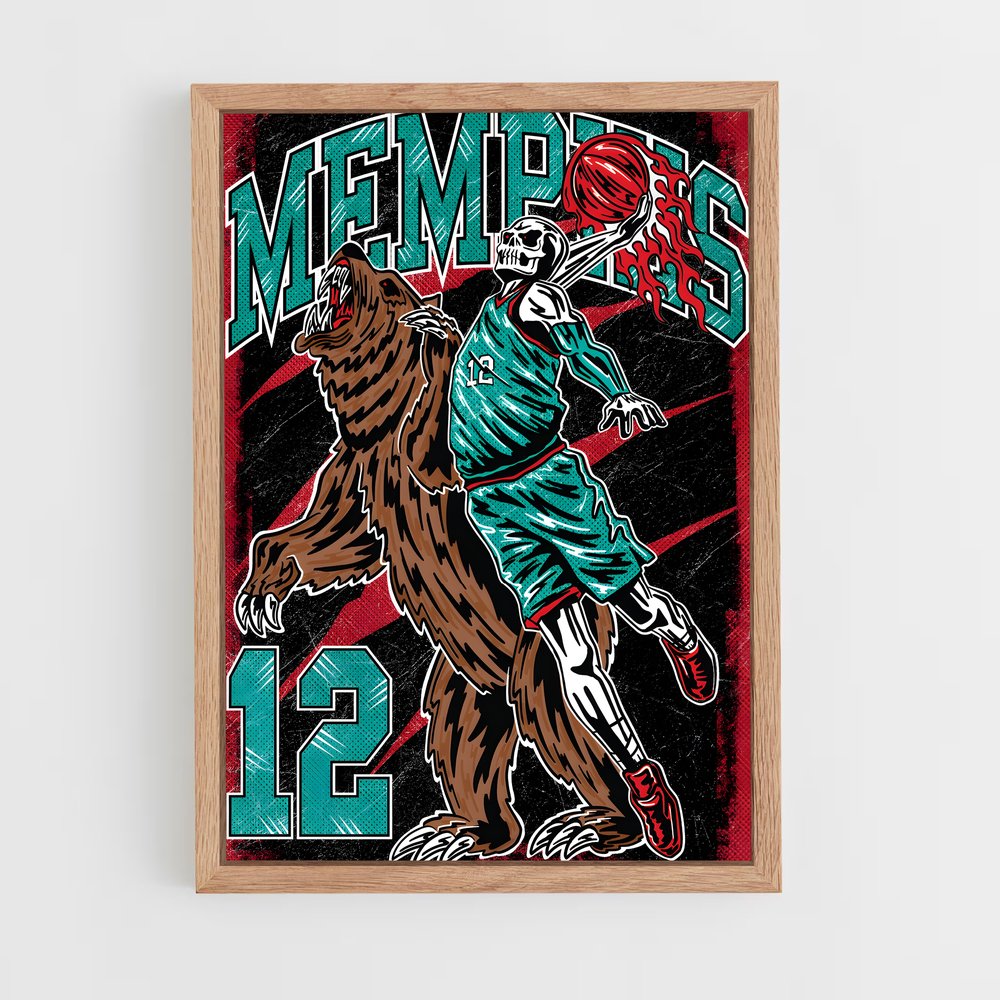Poster Memphis Madness – affiche Basketball (vue 4)
